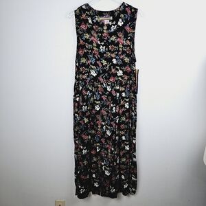 Bryn Connelly Vintage Floral Button Front Sleeveless Dress NWT